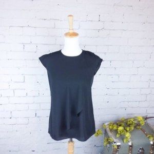 Lauren Ralph Lauren Layered Front Blouse Black Small